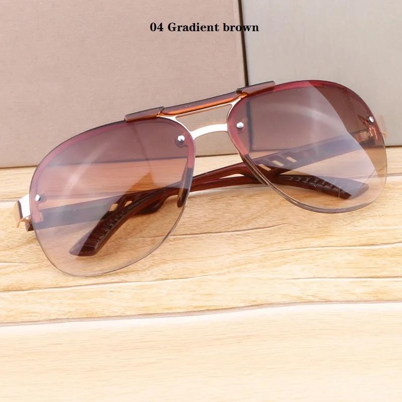 Classic Gradient Lens Sunglasses Men Women Luxury Driving Pilot Sunglasses Fashion Rimless Sun Glasses Female Male Eyewear UV400