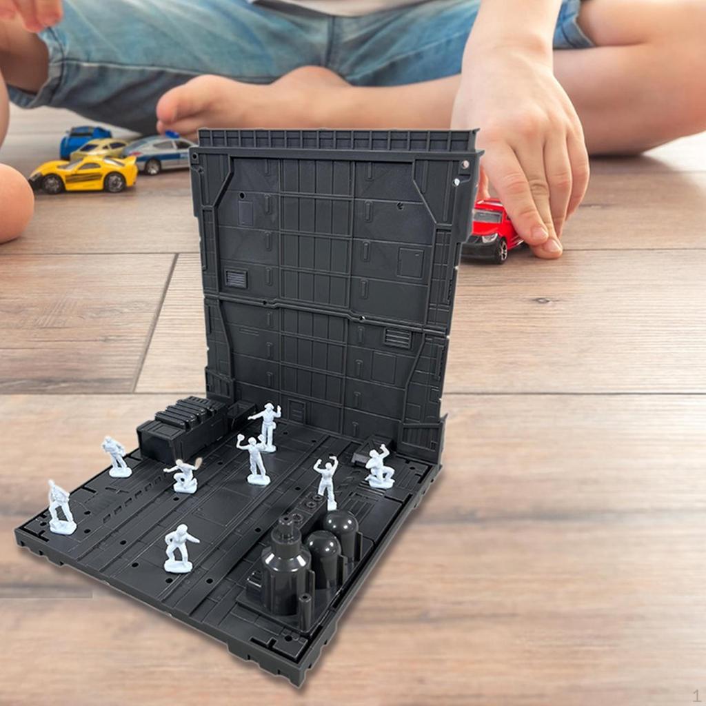 Action Figure Display Base for Garage Diorama Model Storage 15x15x17cm