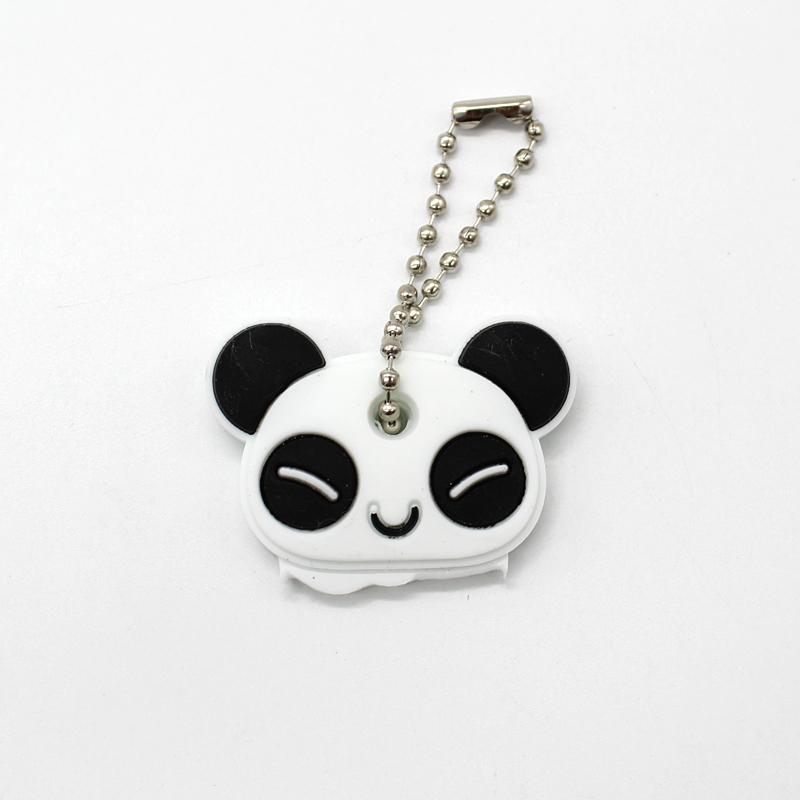 New Cartoon Soft Silicone Protective Key Case Cover for Key Control Dust Cover Holder Women Cute Small Key Chain Pendant Keyring