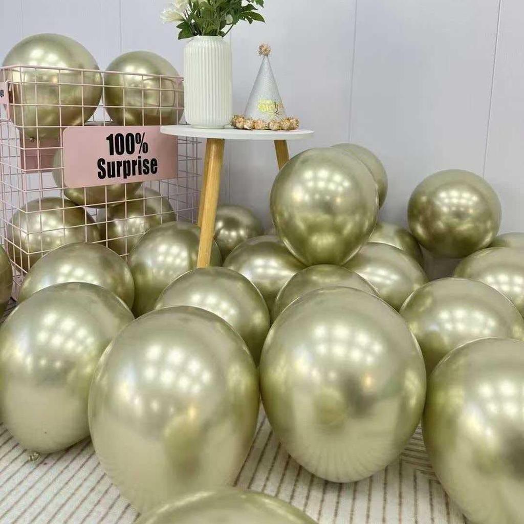 Good Times 10'' & 12'' Latex Metal Balloons for Weddings & Parties