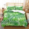 Fresh Green Leaf Minimalist Printed Quilt Cover Pillow Cover Queen Bedding Set Bedding Set Luxury Customized Bedding Set