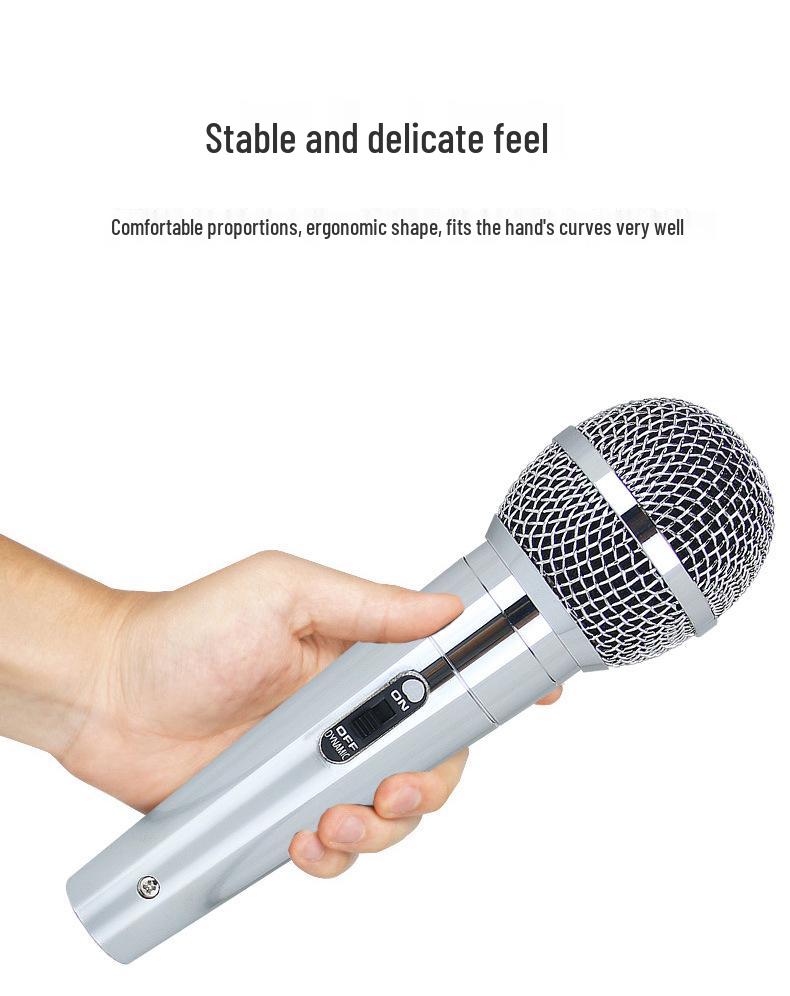 Full Metal Dynamic Wired Microphone for KTV, Live Streaming, and Audio Amplification