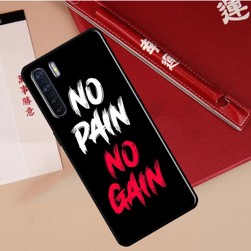 No Pain No Gain Training Case For Oppo A78 A38 A80 A60 A40 A18 A98 A58 A96 A76 A16 A94 A74 A54 A15 A17 A57 A77 A5 Pro