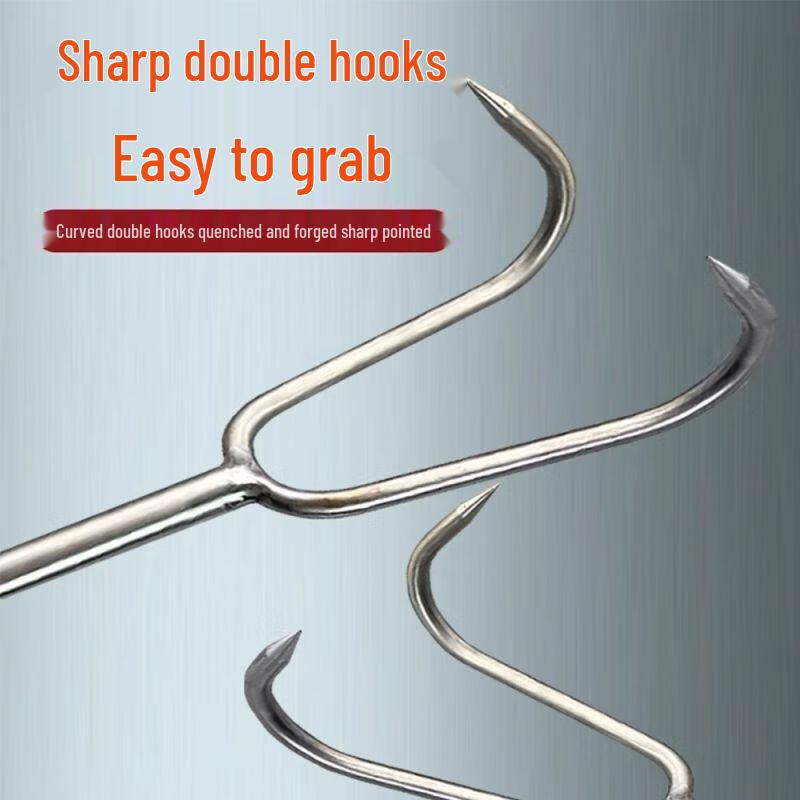 Stainless Steel Meat Hook with Wooden Handle