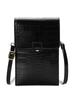 Sac de téléphone pour femmes avec bandoulière fenêtre transparente portefeuille en cuir PU