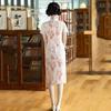Womens Modern Qipao Dress In Bamboo Linen Retro Vintage Fit Short Sleeve Daily Wear 2025