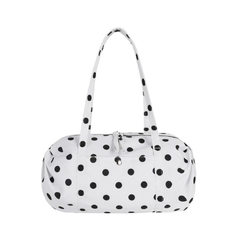 Large Capacity Foldable Storage Bag Lightweight Bowling Bag Foldable Nylon Handbag Girl белый