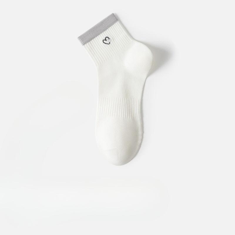 

Хлопковые Носки - Детские Идея Пряжа Сердце Летние и Весенние Короткие Носки из Чистого Хлопка для Студентов Хлопковые Белые Носки 1 pair белый