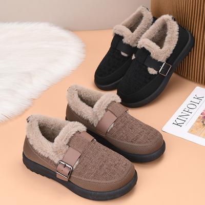 Polaire et chaussures en coton épaisses neuves chaussures souples chaussures en coton pour femmes chaussures décontractées chaudes et confortables enfants hiver