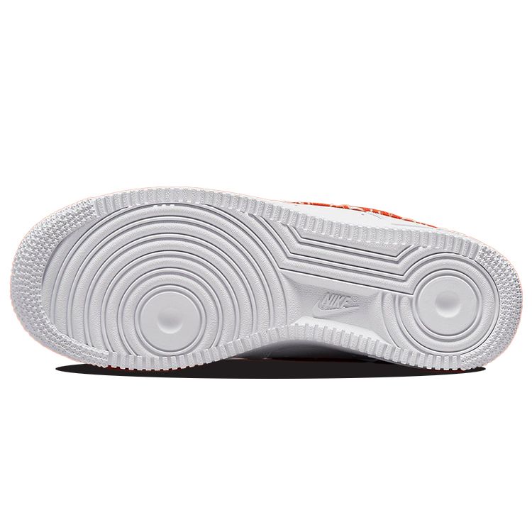 Nike  Air Force 1 07 Rush Orange Paisley Women Sneakers White DJ9942-102