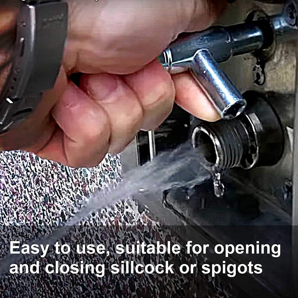 4 Way Cross Key Zinc Alloy Multifunction Triangle Wrench Key Universal Opening Key Plumbers Electricians Tool Elevator Cabinet Decoration