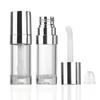8ml Silver Thick Barrel Lip Gloss Tube, Empty Refillable Container for Concealer Foundation, Cosmetic Packaging