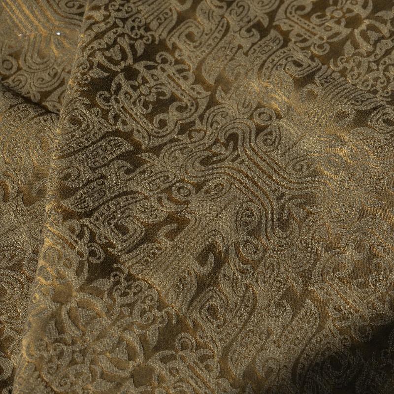 Spring Autumn Jacquard National Style Fabric, Jacquard Oil Silk New Chinese Style Top, Vest Wide Leg Pants Clothing Fabric