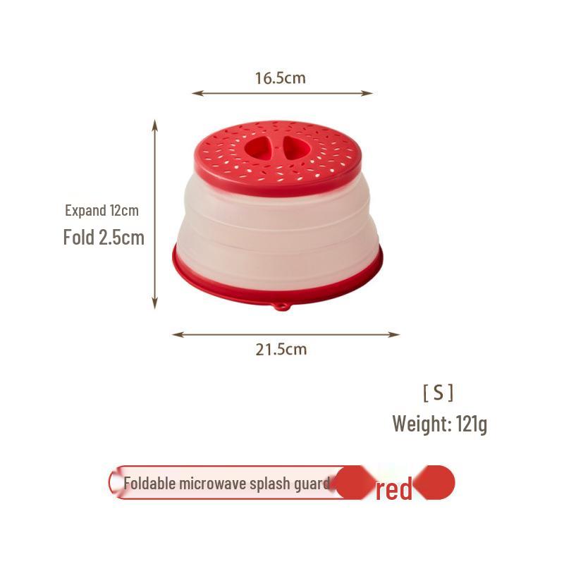 High-Temp Resistant Microwave Splatter Lid - Foldable, Oil-Proof & Multi-Functional Food Preservation Cover