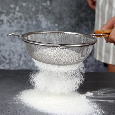 304 Edelstahl Doppelohr Sieb: Mehrzweck-Küchensieb für Mehl, Sojamilch, Saft und Öl