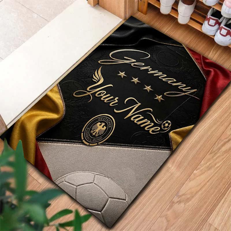 Germany Football Crest Custom Name Carpet Rug For Living Room Bedroom Home Sofa Decoration Kids Play Nonslip Floor Mat