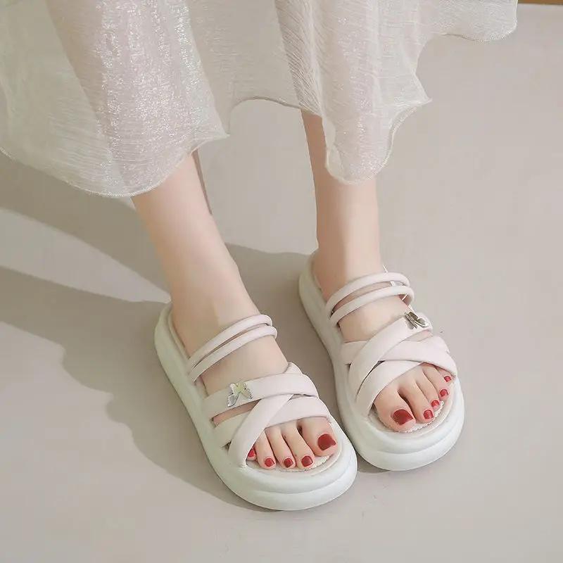 Sabot Open Toe The Best Comfortable and Elegant Women's Sandals High Quality Cheap Liquidation Vip Korea Low Price Ladies Shoes