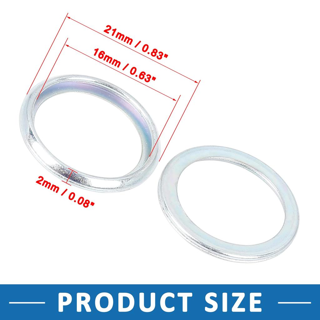 A ABSOPRO Drain Washer Drain Bolt Gasket Change Fits 803916010 M16 Subaru Impreza Fits 2012-2018 Set of 6