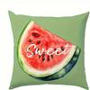 Sweet Watermelon Slices Pattern Doublesided Printed pillow cover Short plush Suitable living rooms sofas throw cushion cover
