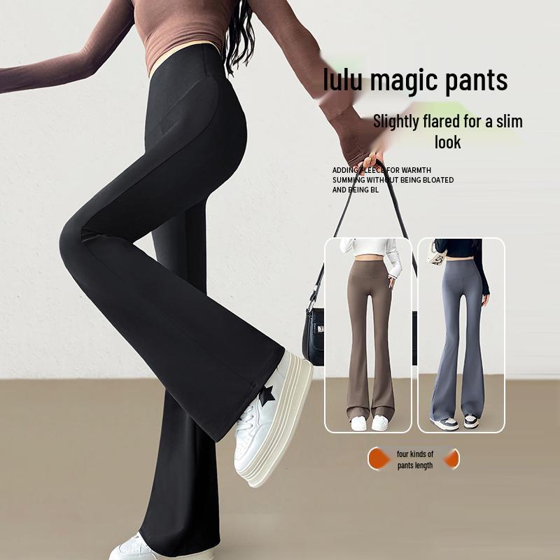 

Lulu Women s Petite Spring Flared Yoga Pants - Thin, High-Waisted, Wide-Leg Bell-Bottoms for a Dynamic, Casual Look XXL