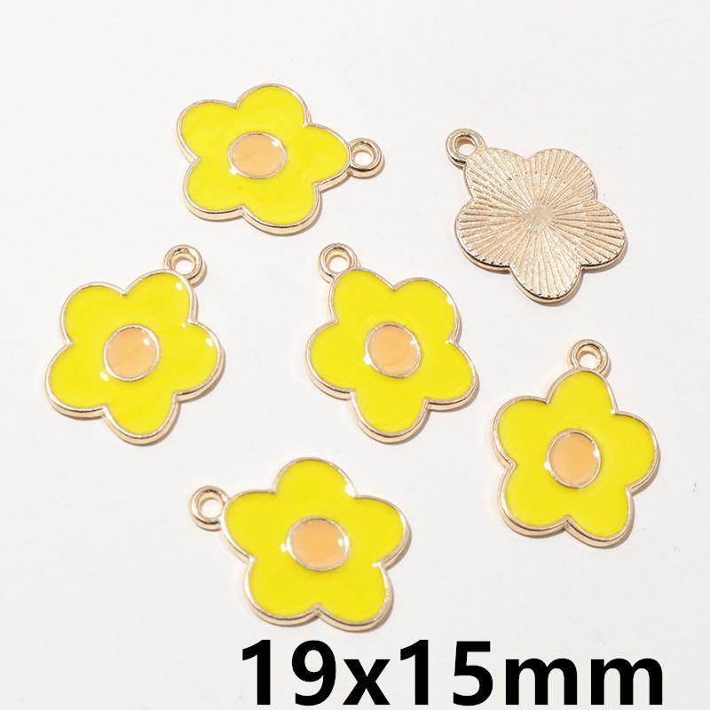 20pcs Enamel Charms Pendants Butterfly Flower Bow Mushroom Shape DIY Jewelry Making Accessories for Earrings Necklace Bracelets