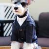 Pet Formal Vest Suit Set Small Dogs Cats Schnauzer French Bulldog Stylish Gentleman Outfit