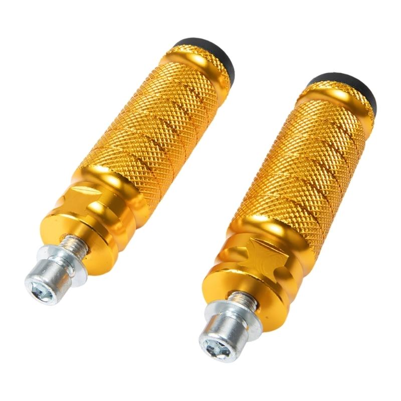 31BC Universal Aluminum Foot Pegs with Anti Slip Design Easy Installation Modification Part for Motorcycles E Bikes