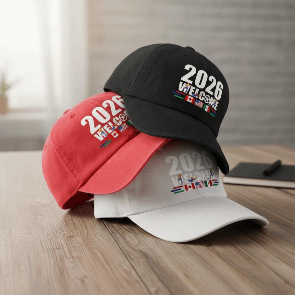 Casual 2026 Football Themed Baseball Cap Adjustable Versatile Sun Visor Embroidery Letter Breathable Peaked Hat Unisex