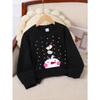 Girls Soft Crewneck SweatshirtCute Penguins On Snowman Winter Print with Cute Creative Print, Casual All-Match for Fall Winter, Ideal Holiday Present