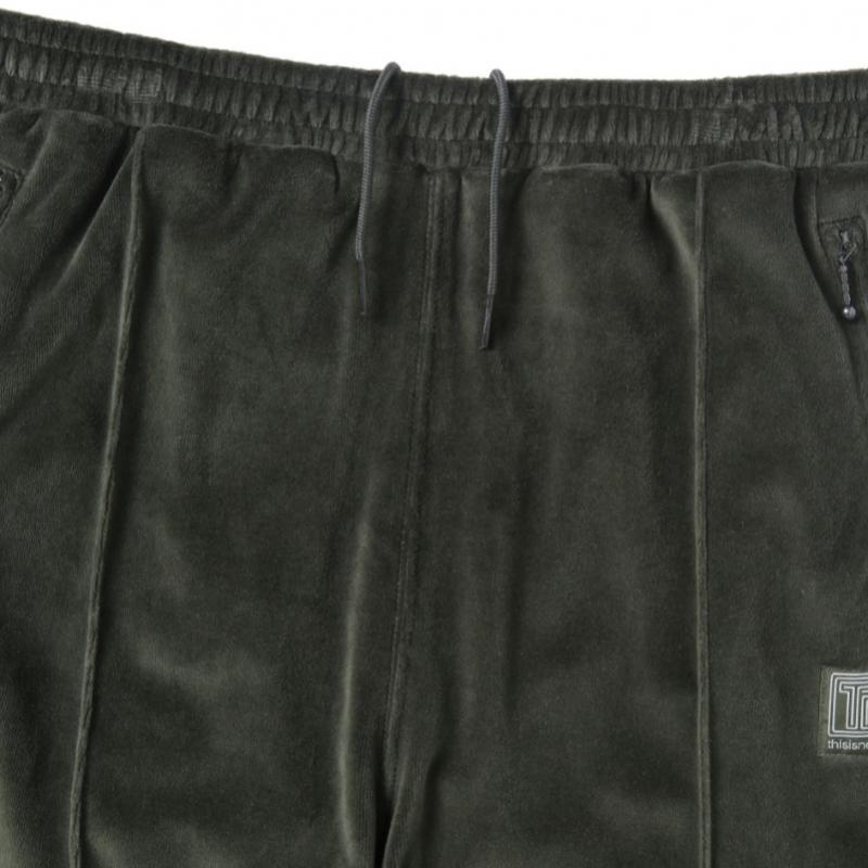 Thisisneverthat Velour Track Pant Green