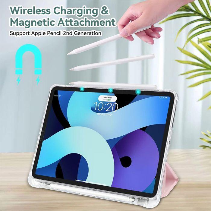 Coque de Tablette - E.F.Connection - pour iPad Pro 12,9" - Silicone Renforcé - Verre Trempé - Rose