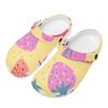 White Printed EVA Clogs for Women Men Breathable Lightweight Slip On Summer Sandals Casual Shoes Soft Sole Everyday Wear