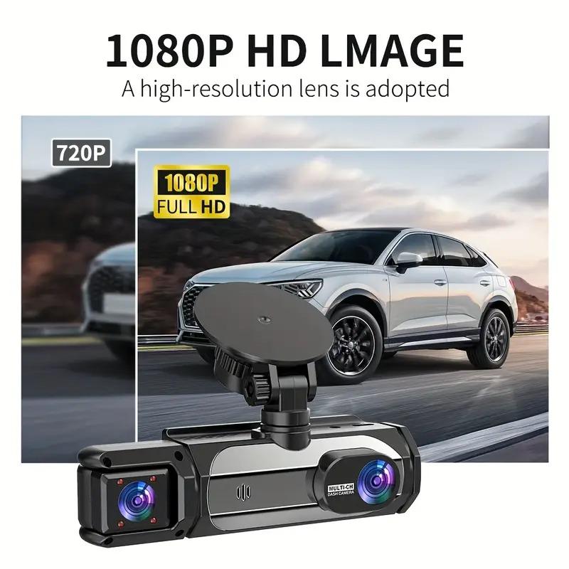 1080P WIFI Camera Dash Cam for Cars 2/3Ch Front Rear and Inside Car Camera with IR Night Vision LoopRecording,wide Angle Car DVR