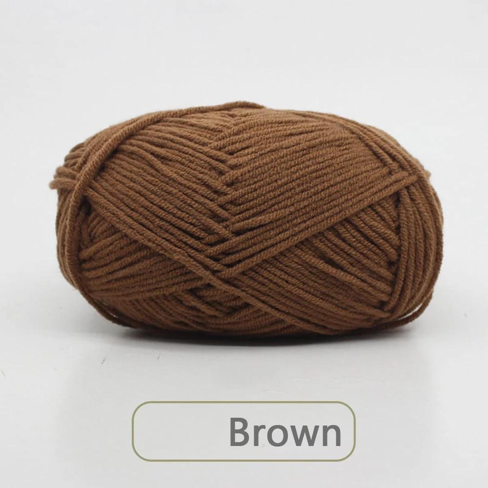1pc 50g Soft Wool Milk Cotton Yarn Crochet Anti-Pilling Hand Knitting Thread For Cardigan Scarf Hat Baby Sweater Doll Supplies