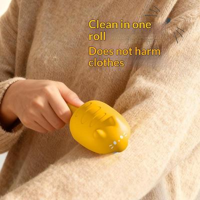 Cute Cat Portable Peel-off Pet Hair Remover Mini Outdoor Pet Hair Remover Roller Home Multi-functional Pet Hair Cleaner
