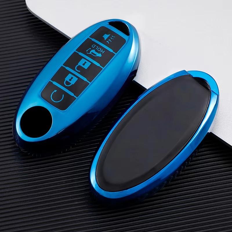 Car Key Case For Nissan Rogue Altima Maxima Sentra X Trail Patrol Murano Pathfinder Armada Versa 5 Buttons Tpu Cover Keychain