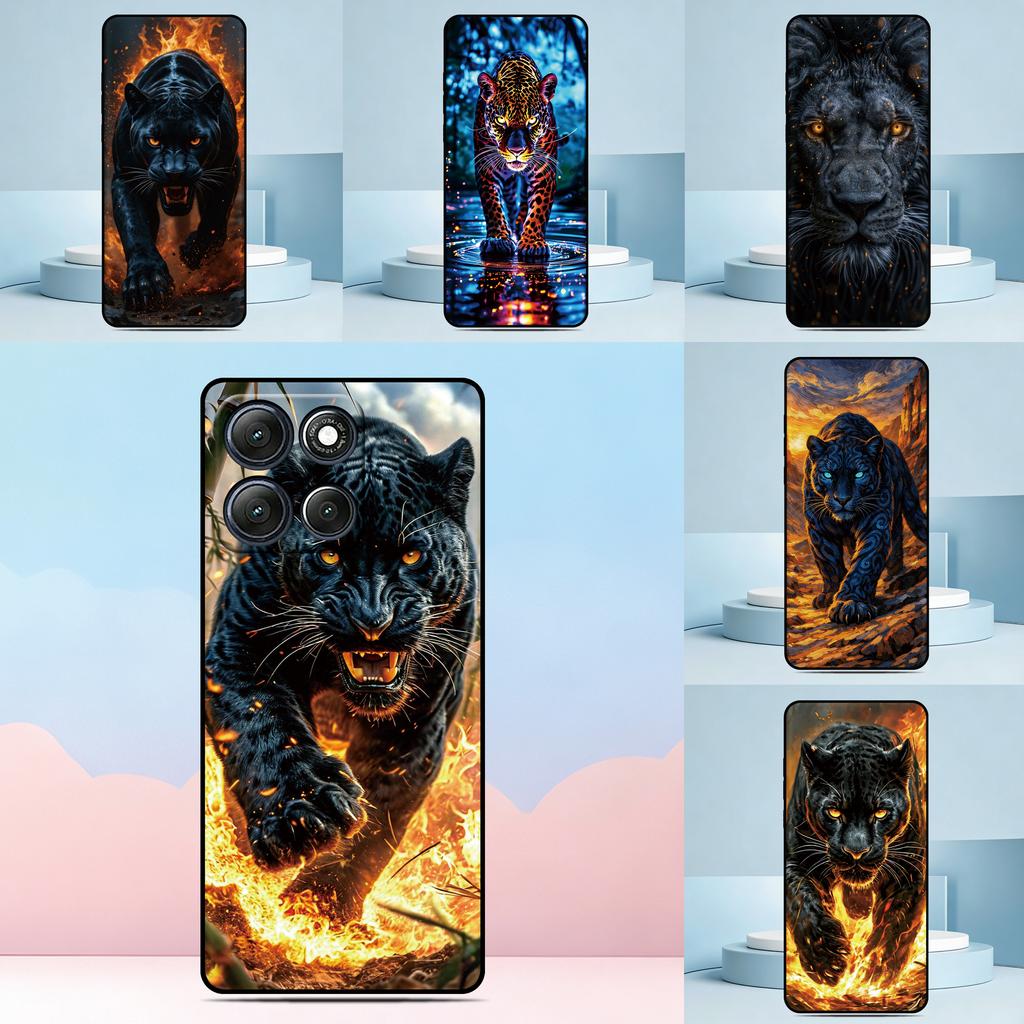 Black Panther Phone Case For Motorola Moto G86 Power 5G Painted Back Cover For Moto G75 TPU Soft Fundas Customized Photo