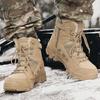 New Tactical Boots Men Special Plus Velvet Force Leather Desert Combat Ankle Boot Men's Shoes Tenis Masculino