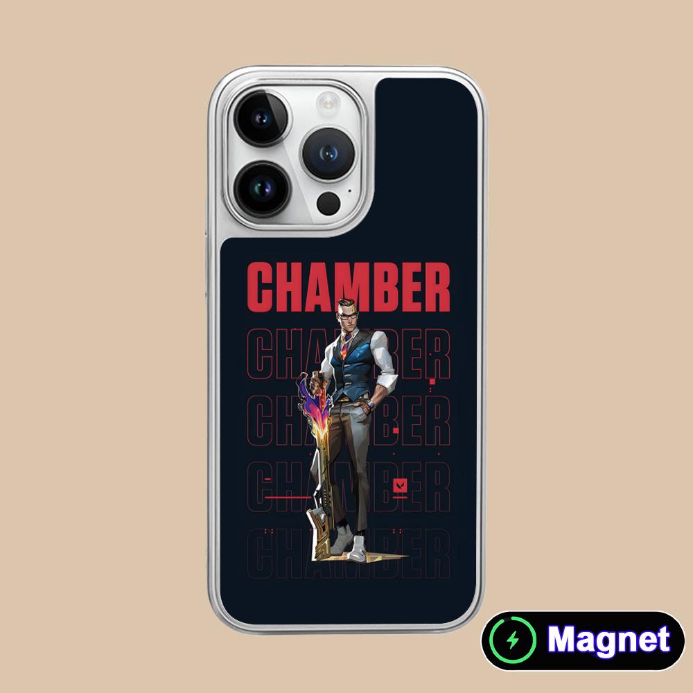 Valo Chamber Phone Case for iPhone 17 16 15 14 13 12 11 Air Pro Max Plus Electroplated Silver Magsafe Cover
