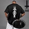 2026 Unisex Tshirt Satan Inverted Cross Print Gothic Streetwear Spring Summer Casual Tee Shirt 8 Styles Unisexs Clothes