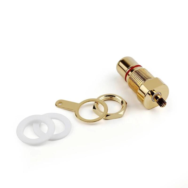 RCA Connector Female Jack Socket Chassis Gold Plated Audio Adapter For CMC Copper RCA Plugs DIY Speaker Terminal AmplifierGood product