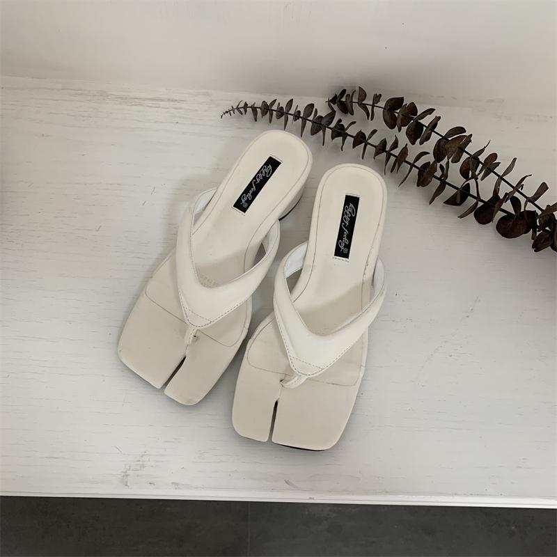 Bailamos Summer Fashion Open Clip Toe Mules Women Slippers Sandals 2025 High Quality Low Heels Flip Flops Beach Slides Shoes Mu