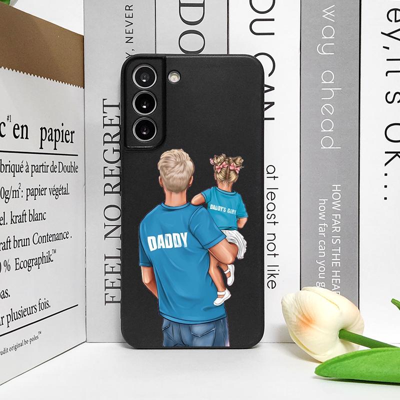 Super Mom and Super Dad Baby Family Phone Case for Samsung Galaxy A15 A35 A55 A16 A54 A53 A52 A71 5G Soft Covers Boy Girl Fundas