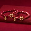 Mingwang Cinnabar Pixiu Purple Gold Sand Bracelet with Peace Buckle