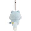 San-X Rilakkuma "Aokogu's Stayover" Hanging Plush Toy, Blue Wolf, MO85401, H110 X W75 X D85mm