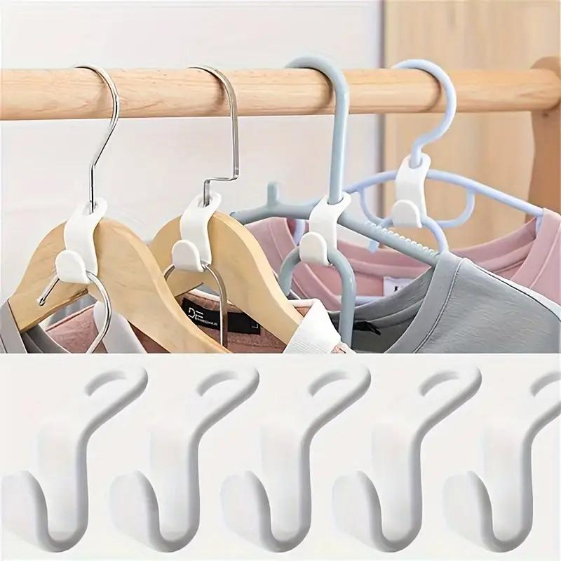 1/5/10Pcs Clothes Hanger Hooks Space Saving Closet Connector Hook Cascading Hanger Plastic Extender Clips Wardrobe Coat Organizer