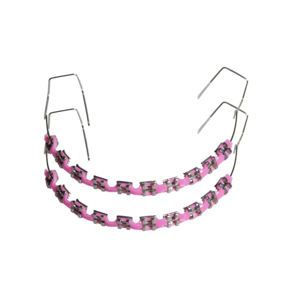 1 Pair of Oral Metal Bracket Model Colorful Fashion Oral Braces Decorative Orthodontic Bracket Denture Model