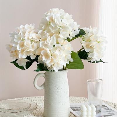 Hydrangea Artificial Flower Photography Prop - Single Stick Fake Flower for DIY Wedding or Decoration