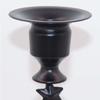 Black Pillar Candle Holder High Footed Metal Christmas Tree Shape Candlestick for Holiday Table Centerpieces Decoration