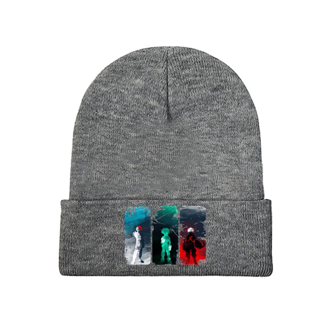 One For All My Hero Academia What's Your Power Knitted Hat Women's Unisex's Skullies Beanies Winter Hats  Warm Cap